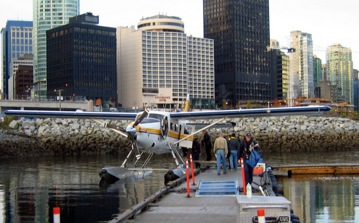 Harbour Air seaplane in Vancouver