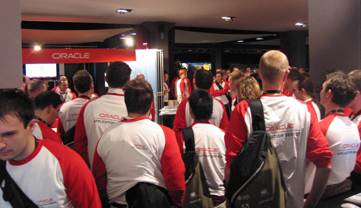 The Oracle Army at the Javapolis trade show