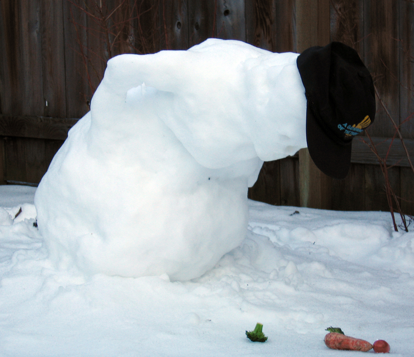 Melting snowman