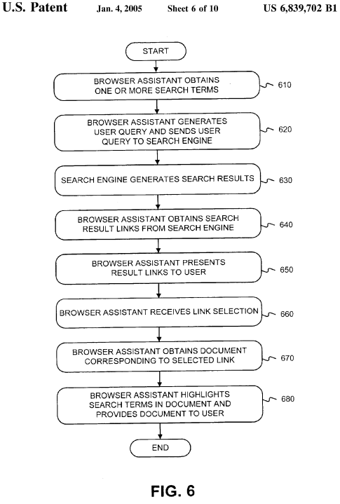 US Patent 6,839,702, Figure 6