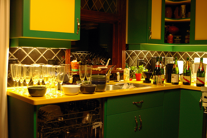 The kitchen after the party The kitchen after the party
