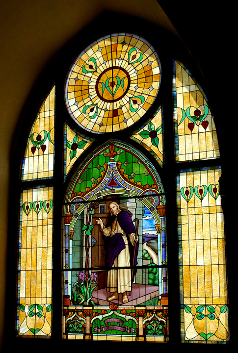 Stained glass in Swedish Lutheran church in Eastern Saskatchewan 