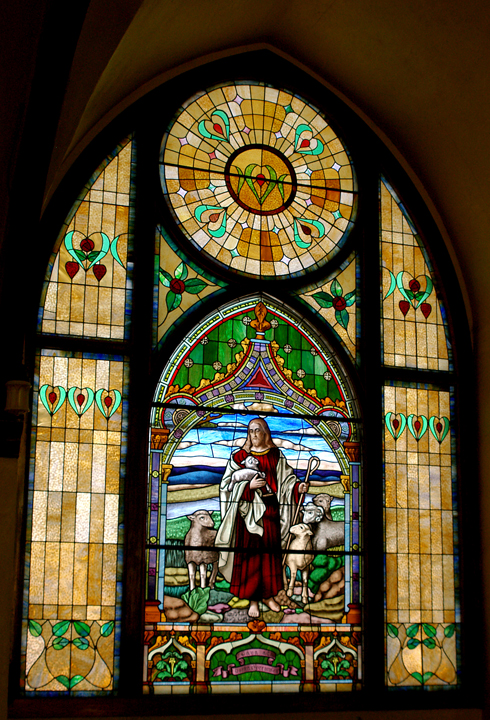 Stained glass in Swedish Lutheran church in Eastern Saskatchewan 