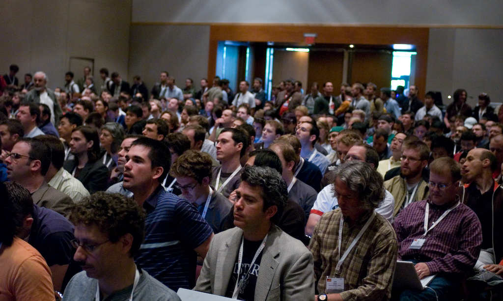 Attendees at a RailsConf 2007 session