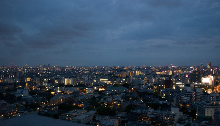 View from a tall building in Shibuya, Tokyo