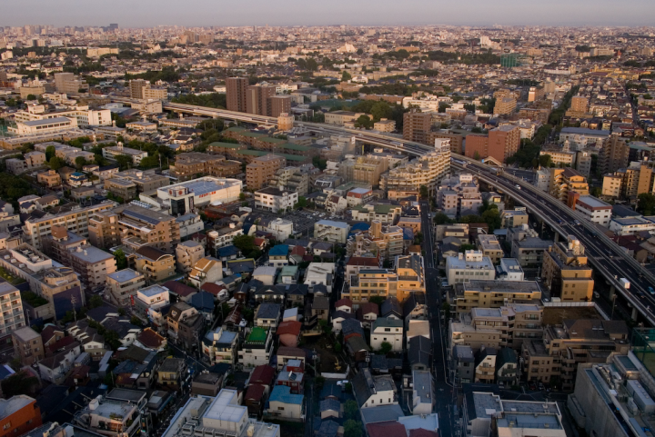 Central Tokyo, seen from Southwest Tokyo