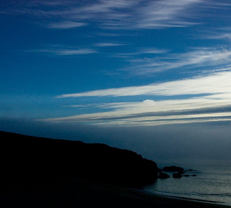 Northern California beach at dusk