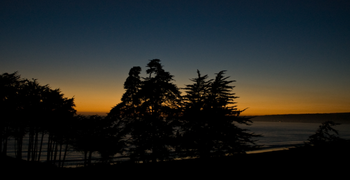 Sunset near Aptos, California