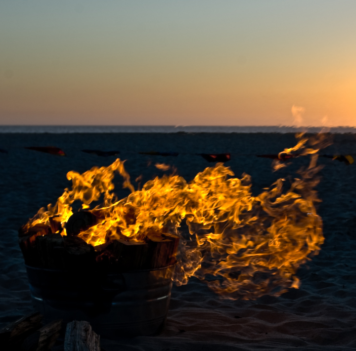 Beach fire