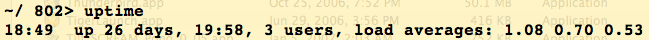 26 days uptime 26 days uptime