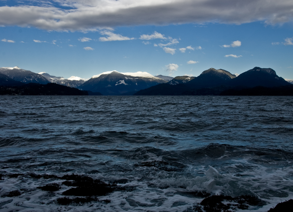 Looking north from Keats Island