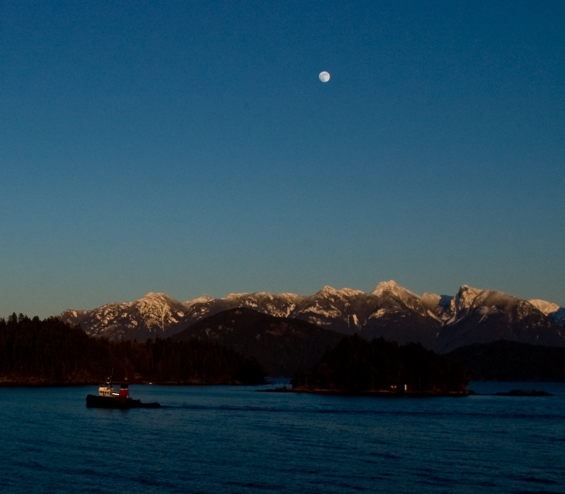 Winter dusk in Howe Sound