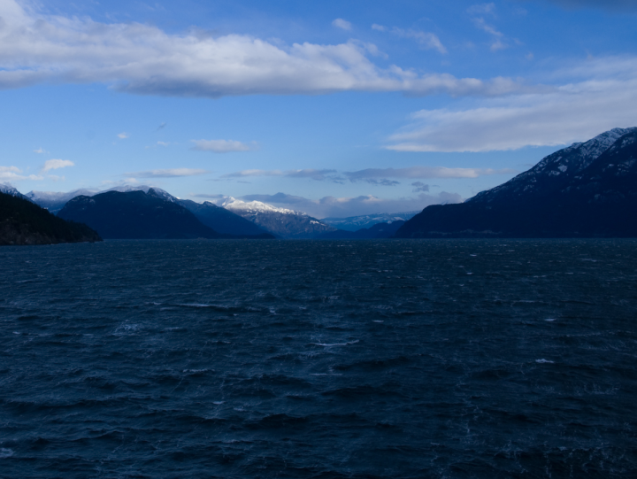 Wind and water from a BC ferry