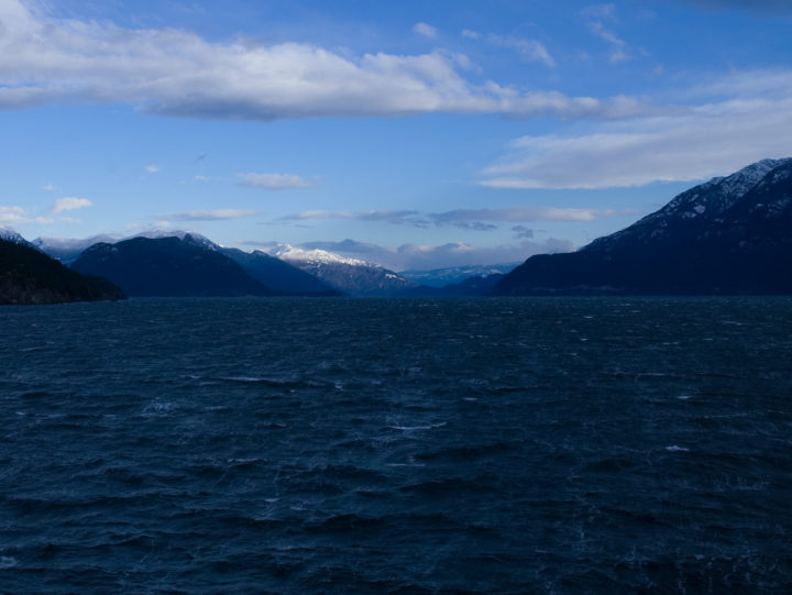 Wind and water from a BC ferry Wind and water from a BC ferry
