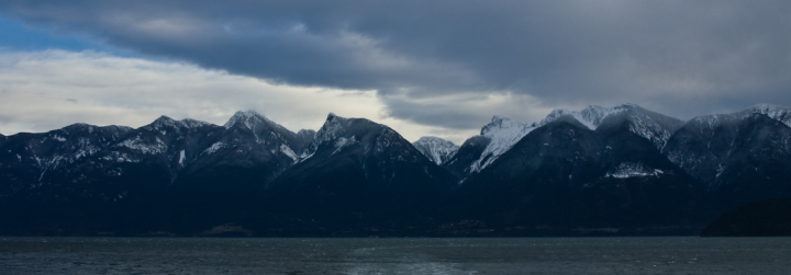 Backs of the mountains behind Vancouver