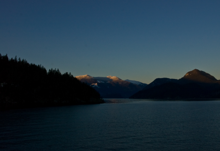 Winter dusk in Howe Sound