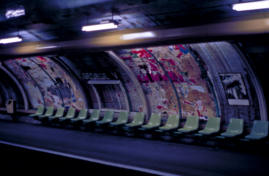 George V Paris Metro station, being renovated