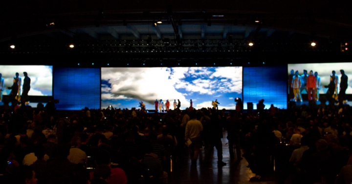 The main stage at JavaOne 2008 from a long way away