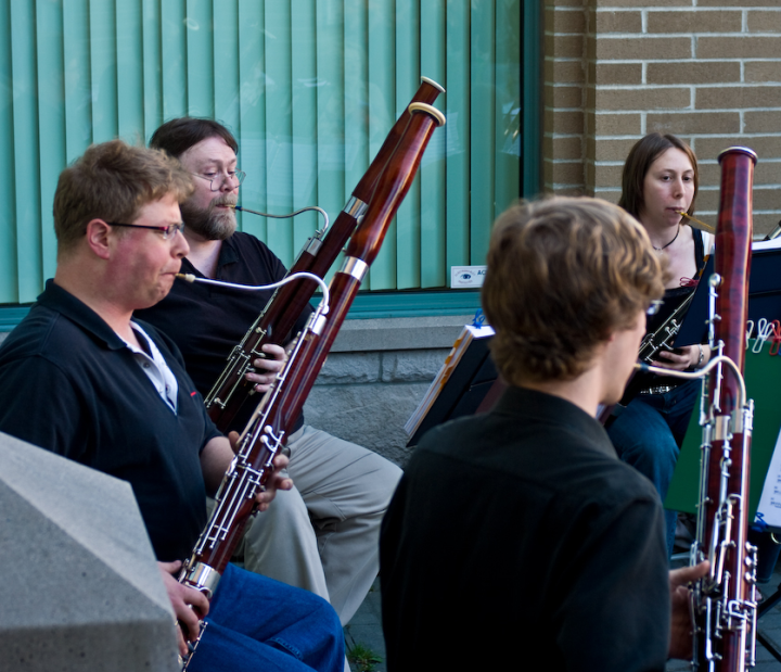 Bassoon ensemble at Car-Free Vancouver day