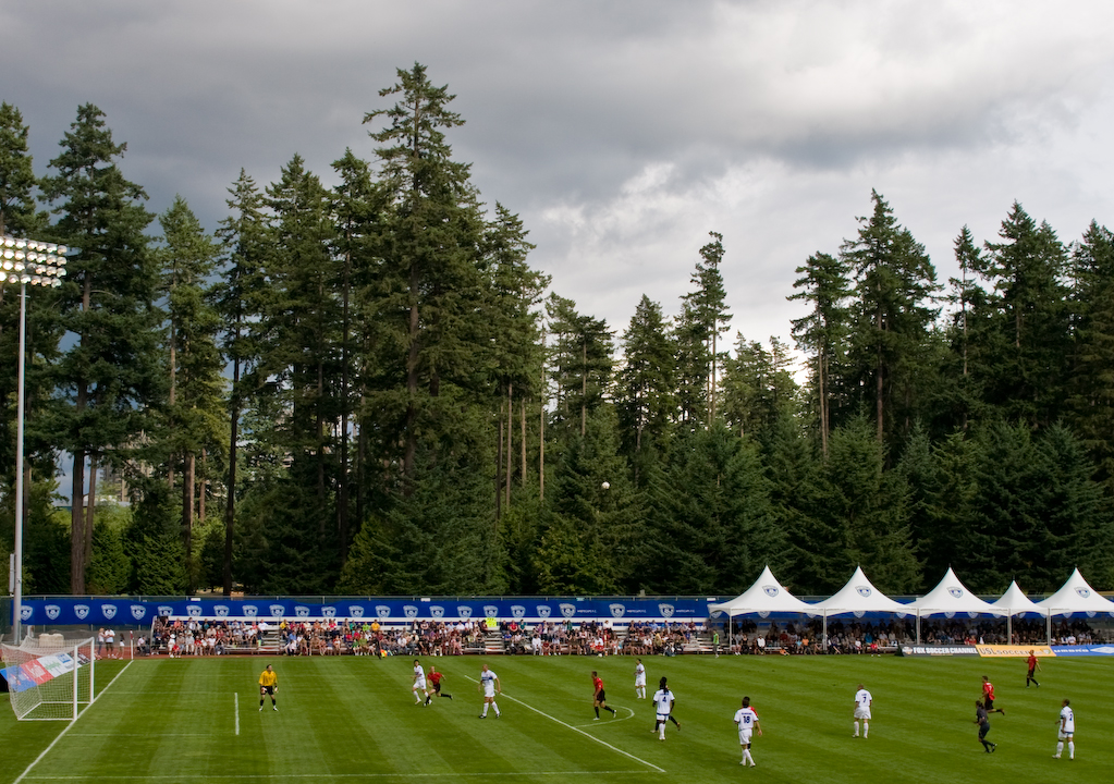 Vancouver-Atlanta USL soccer game at Swangard Stadium, Burnaby