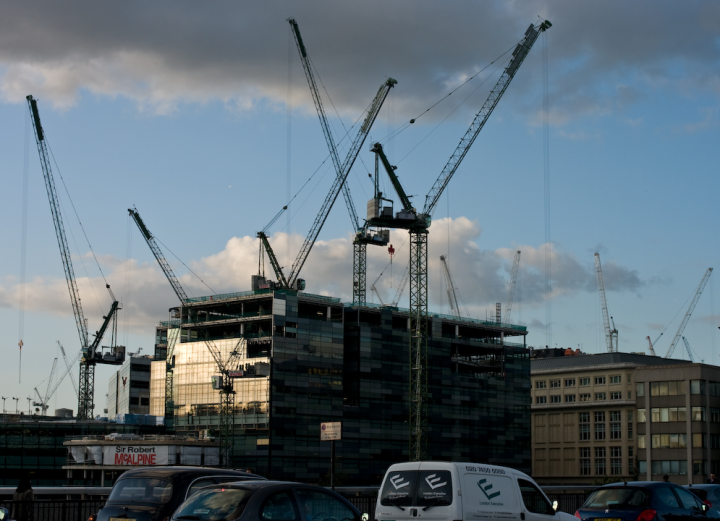Cranes over the City of London