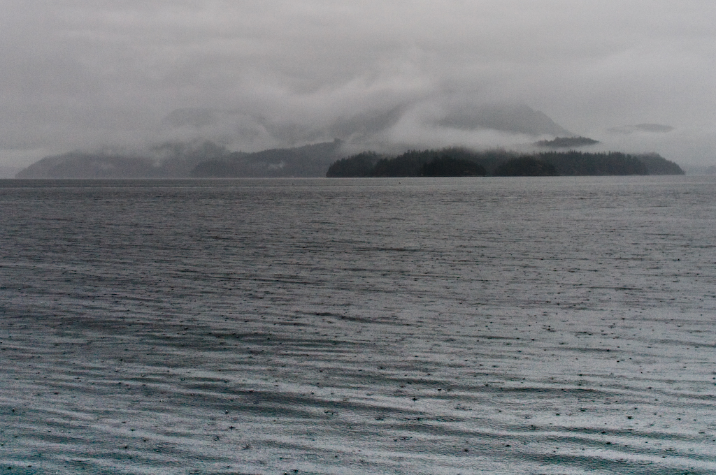 Gambier Island from Keats Island in November rain