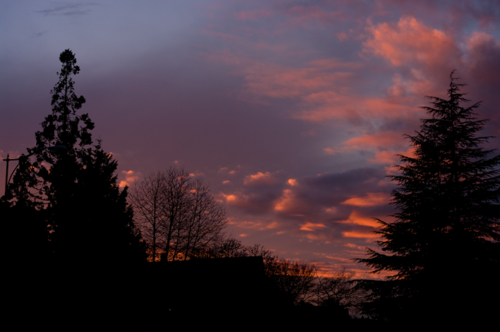 Early sunset in November, Vancouver