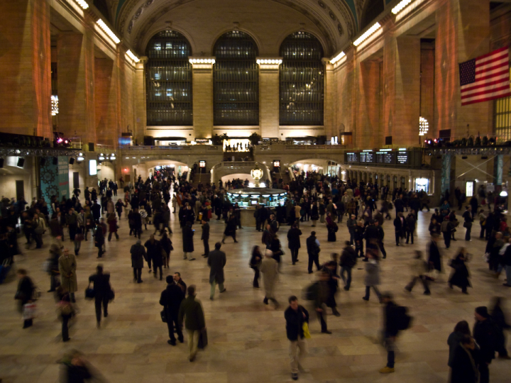 Grand Central station, main concourse, blurred