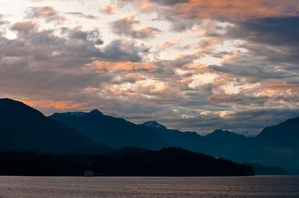 Sunset over Howe Sound