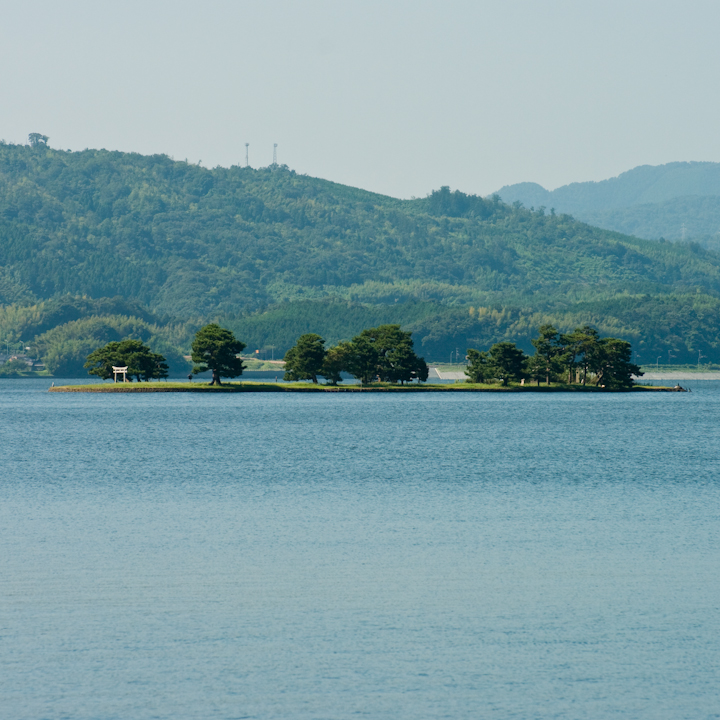 Small island in Lake Shinji near Matsue