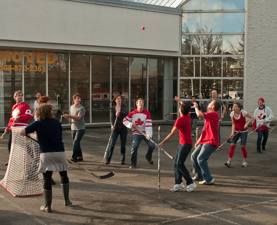 Celebrating Canada’s hockey win