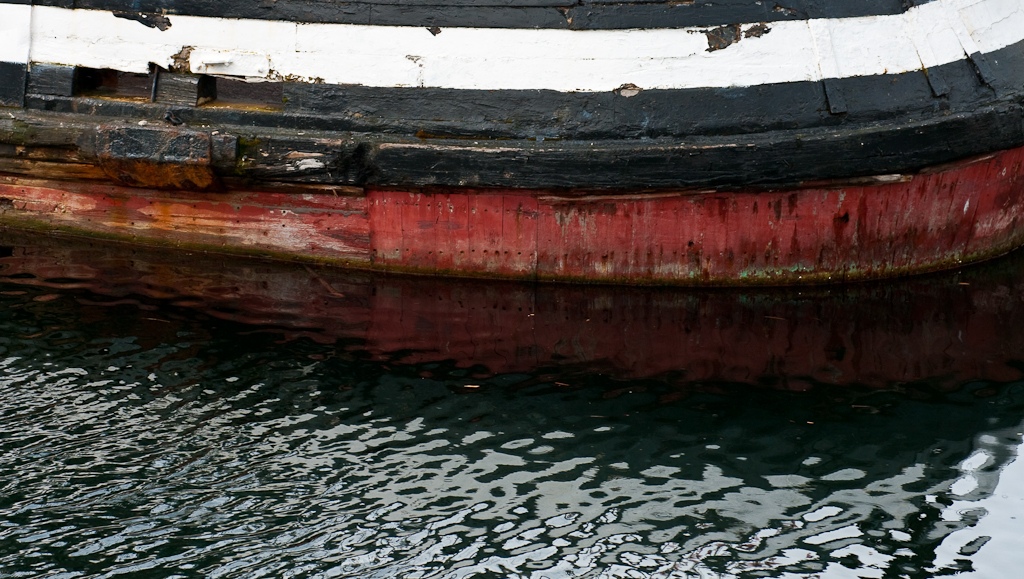 Old boat hull in the harbor at Gibsons Landing