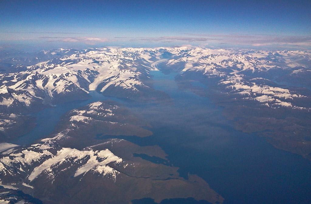 Mountains and glaciers in Alaska, taken with the Galaxy Tab