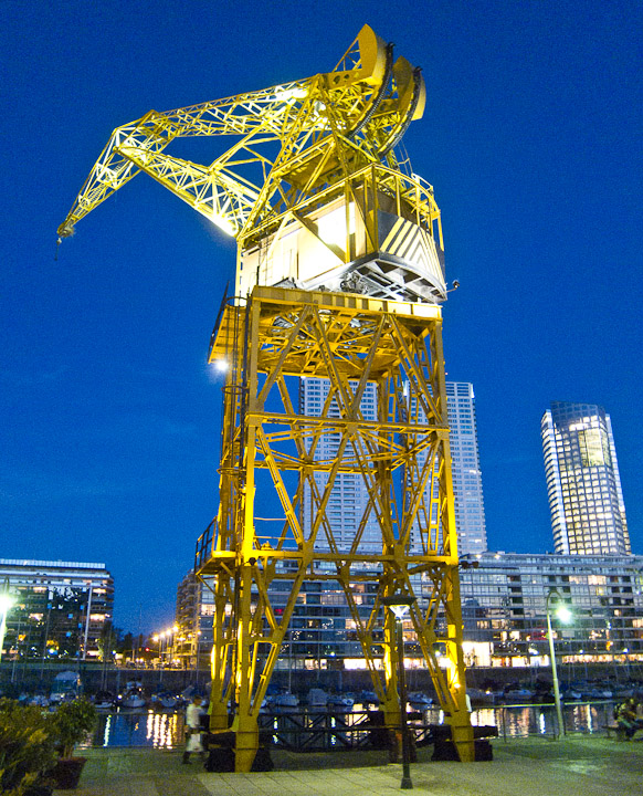 Decorative crane in Puerto Madero, Buenos Aires