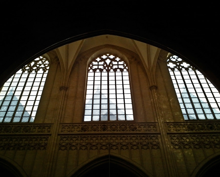 Inside Antwerp cathedral