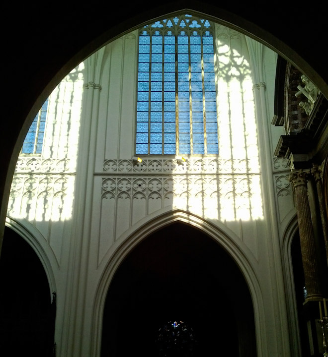 Inside Antwerp cathedral