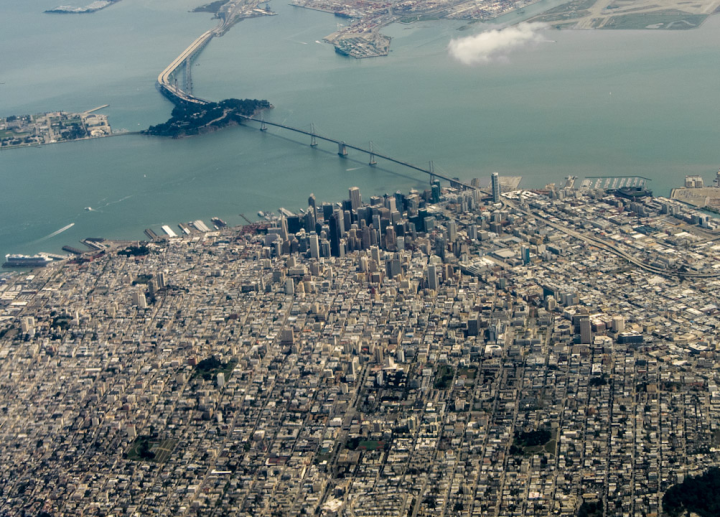 San Francisco downtown from the air