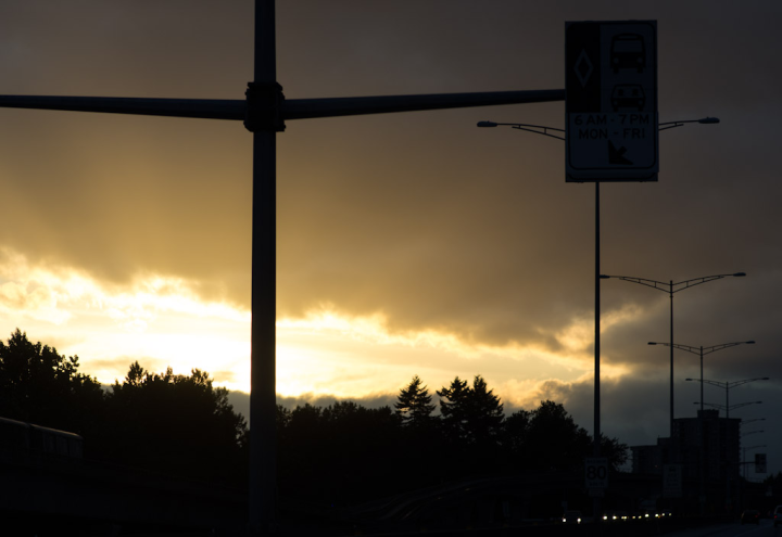 Coming off the Port Mann bridge