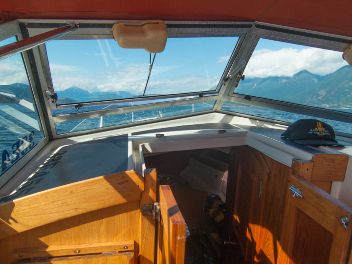 Pleasure boat interior; sunshine Pleasure boat interior; sunshine