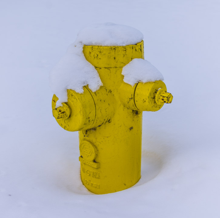 Fire hydrant with snow
