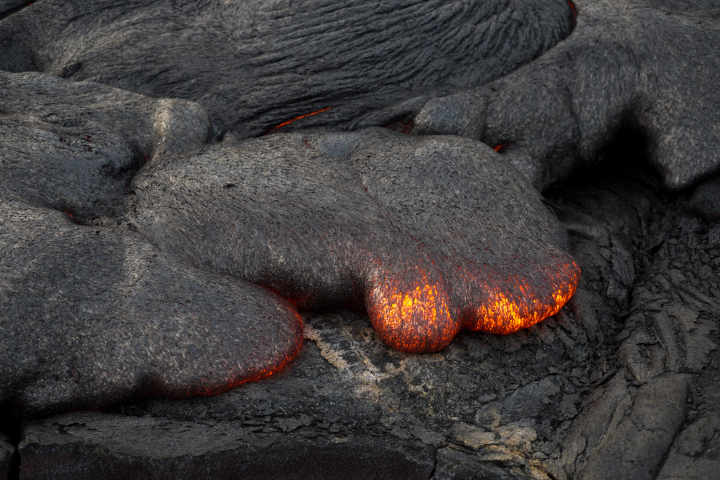 Hot 2013 lava near Kalapana, Big Island Hot 2013 lava near Kalapana, Big Island