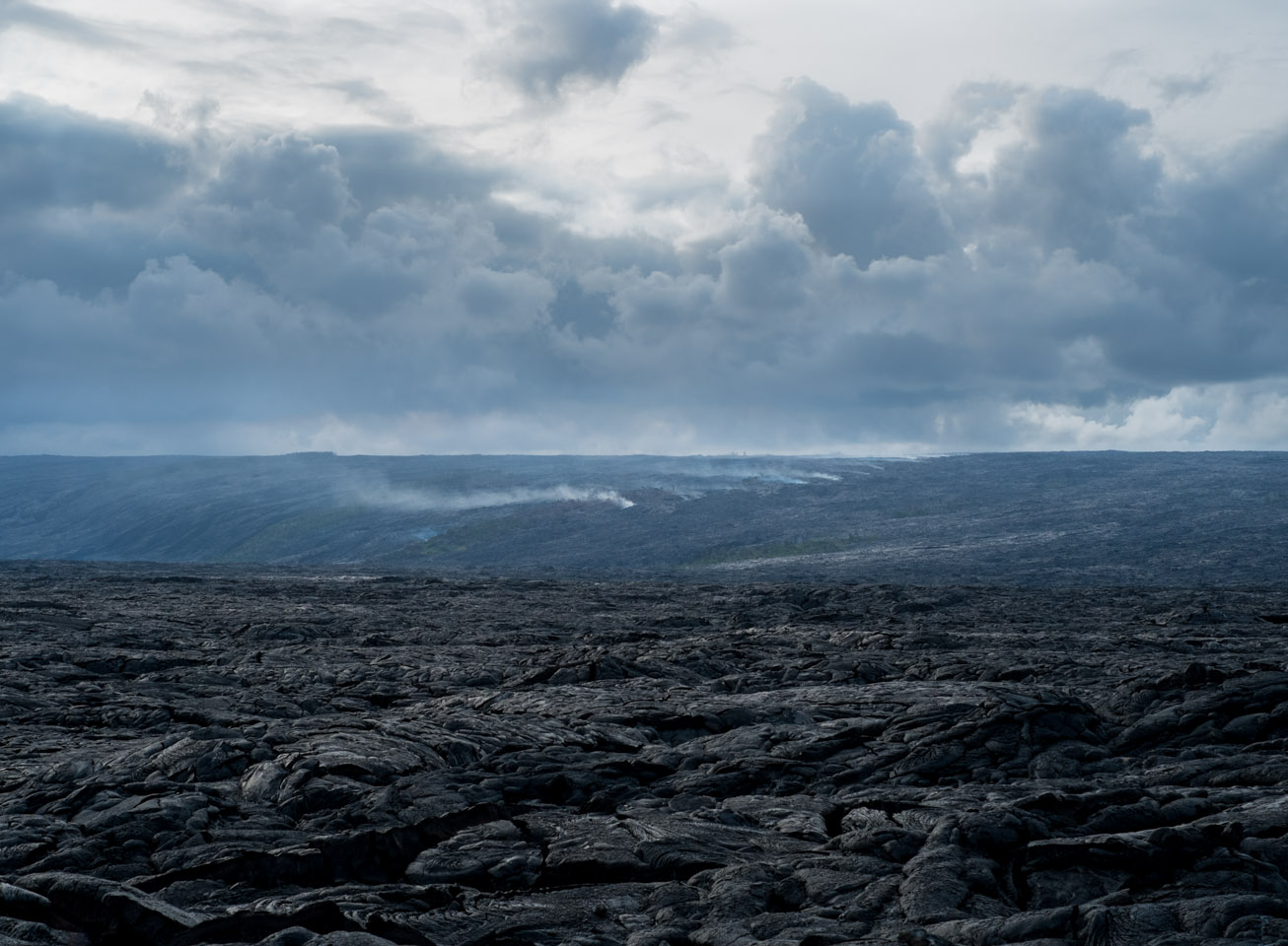 The Peace Day flow from Pu`u `O`o vent coming down Kilauea