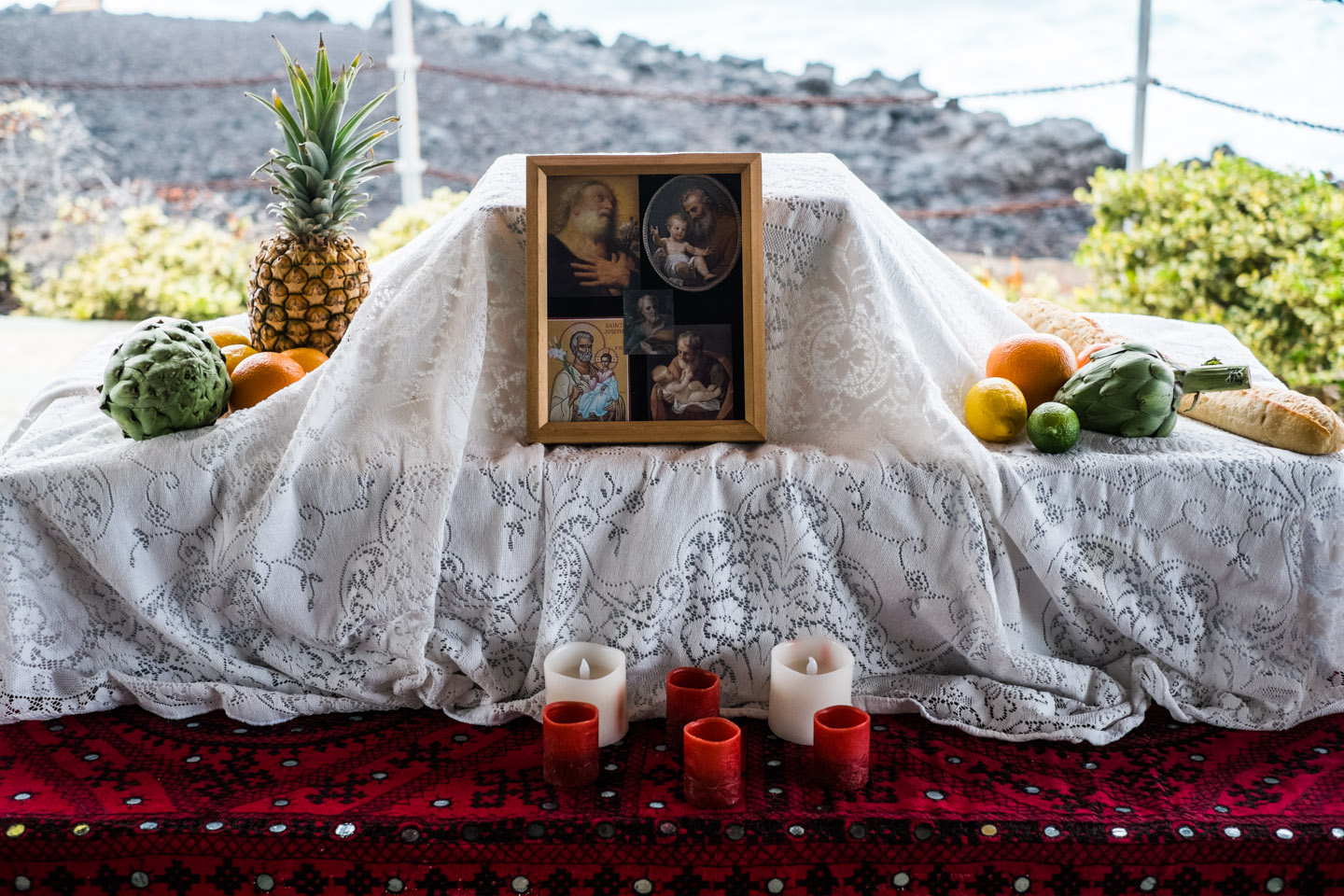 Setup for a Sicilian celebration