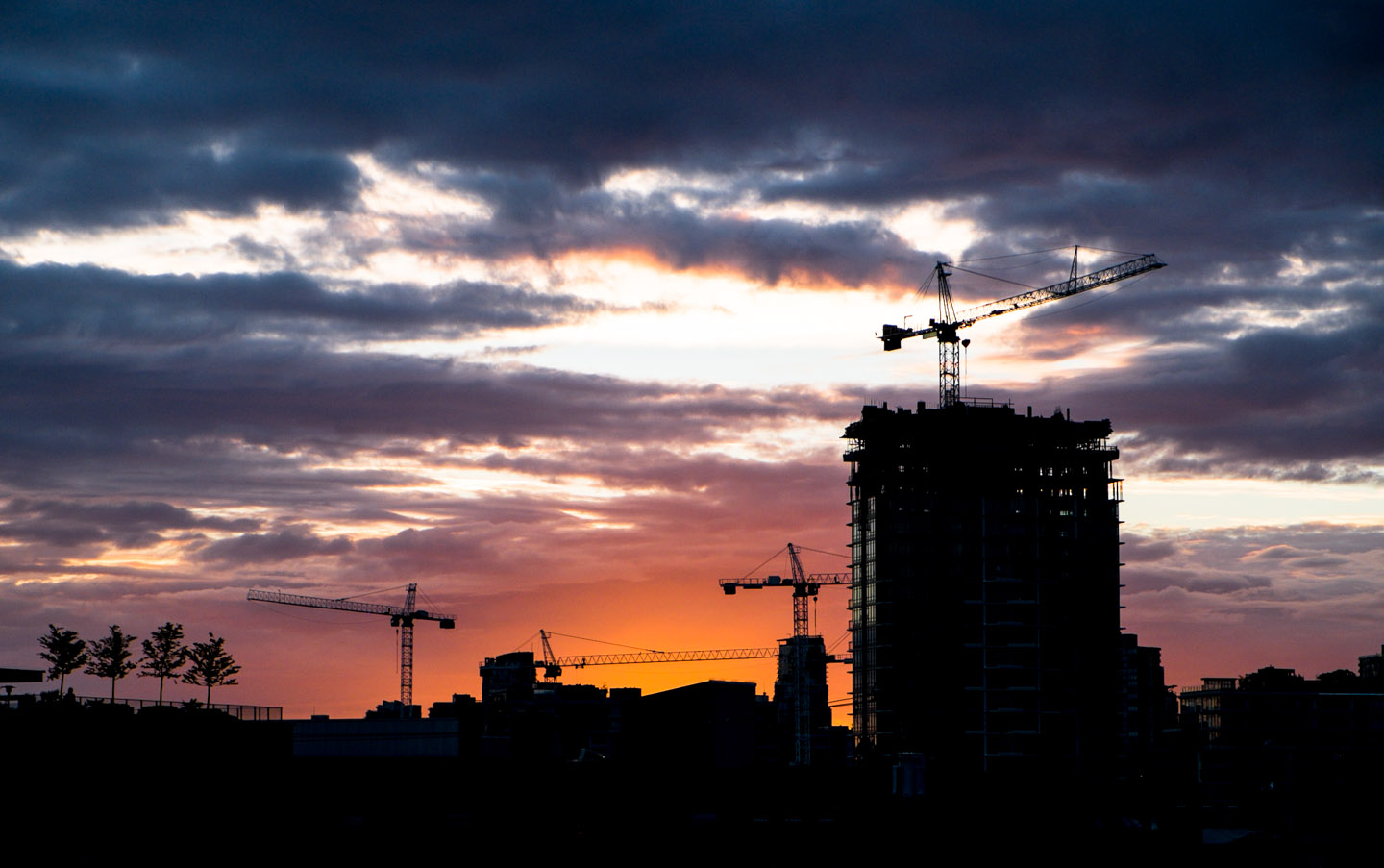 Looking west from False Creek Flats