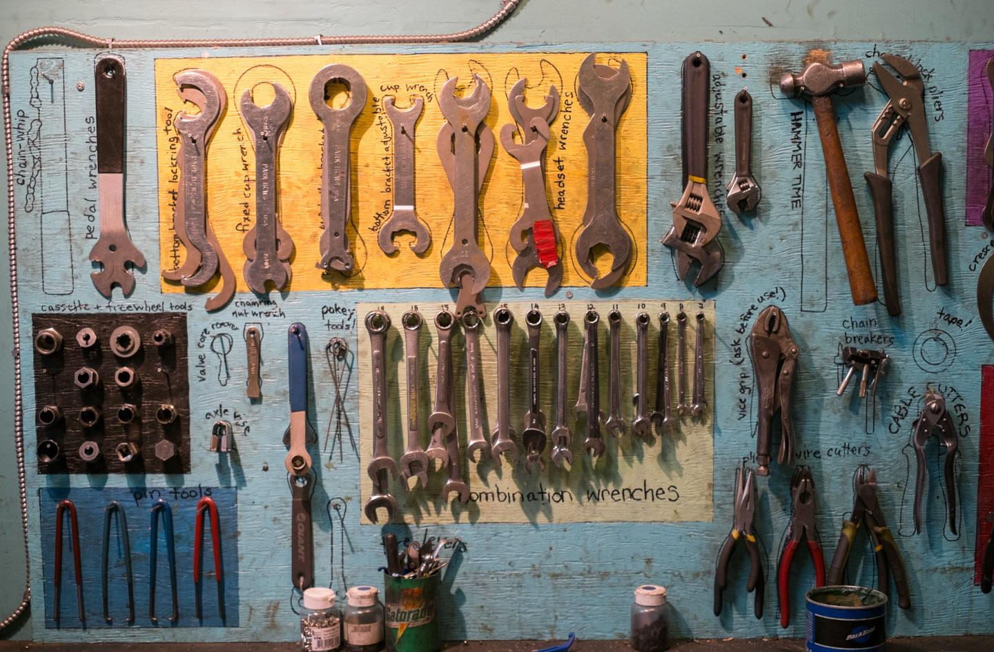 Tools at Vancouver’s Our Community Bikes