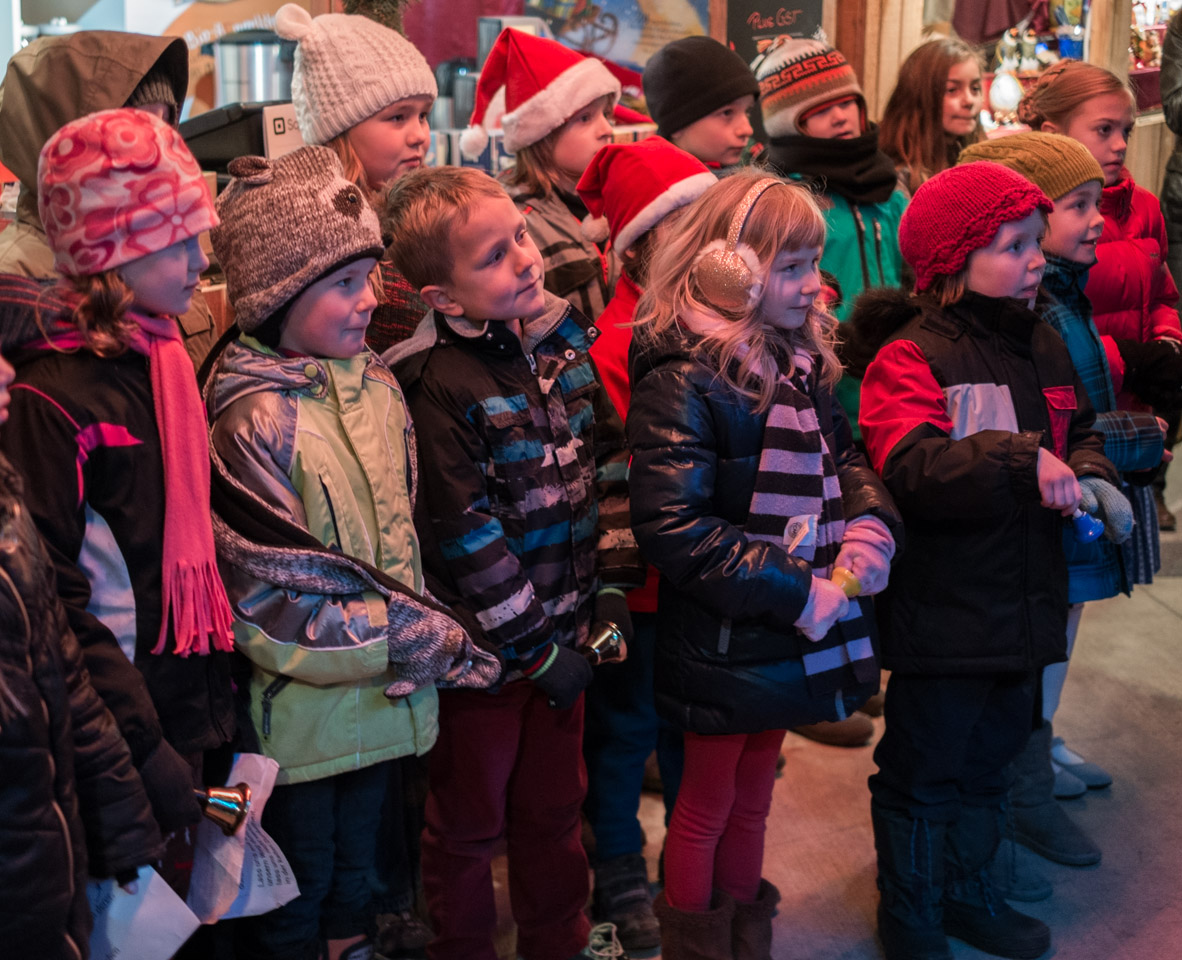 Child carolers at Vancouver’s Christmas Market
