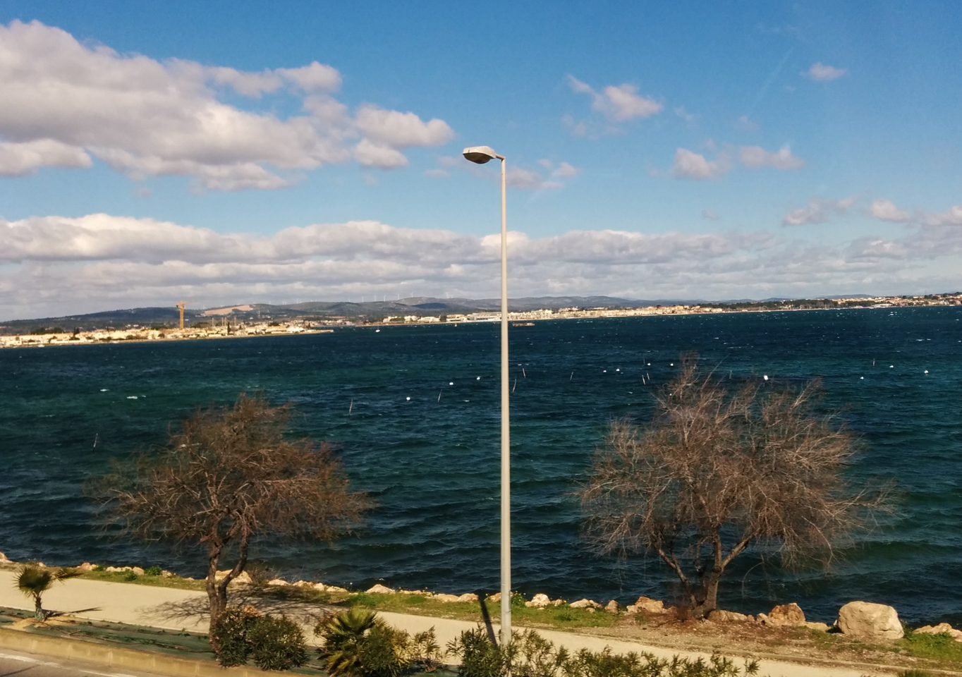 Looking inland at Sète