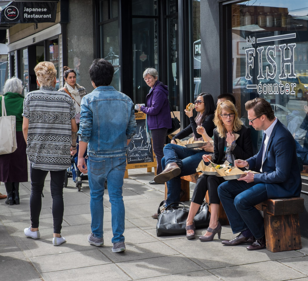 Three restaurants in a row on the Main in Vancouver