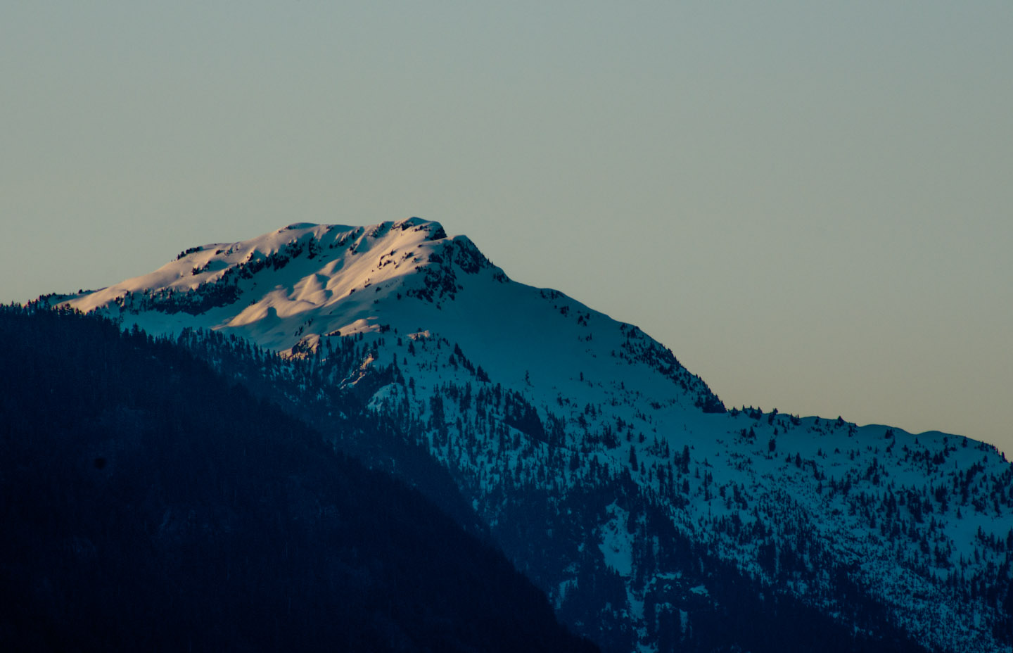 Faraway mountains across Howe Sound