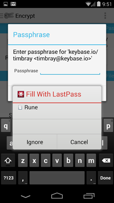 LastPass and OpenKeychain